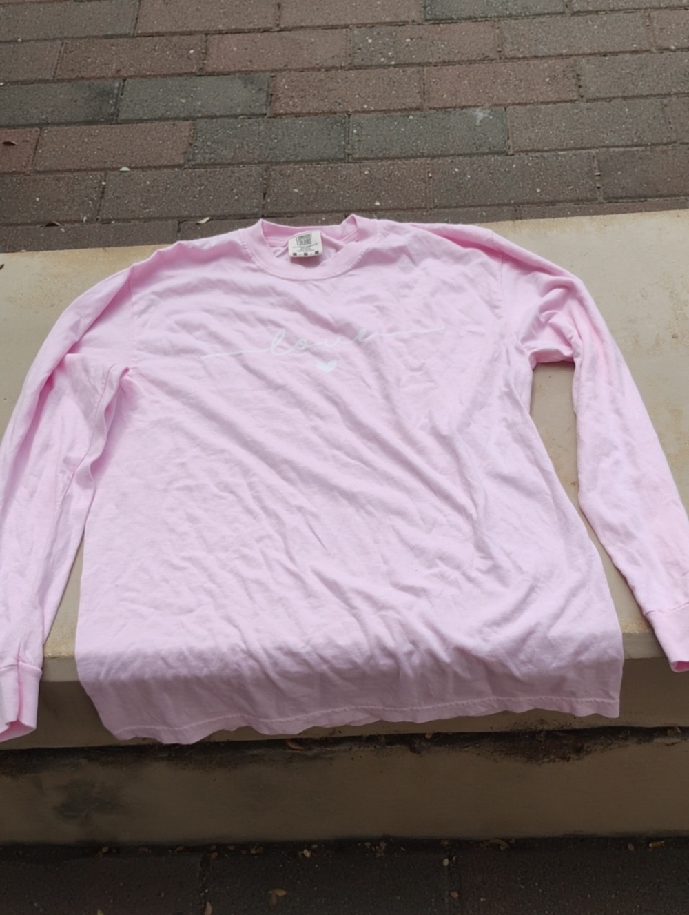 Comfort Colors Kids Long Sleeve Tee in Light Pink